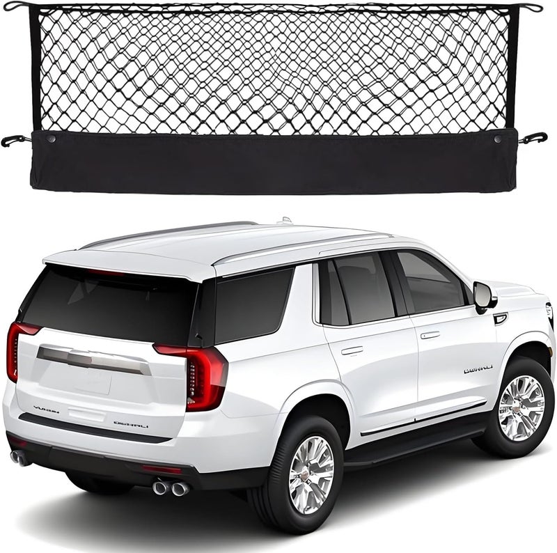Hacyikee Envelope Style Cargo Net Compatible with Chevrolet Chevy Tahoe, GMC Yukon New 2026 2025 2024 2023 2022 2021 2020 2019 2018 2017 2016 2015 Trunk Car Rear Tailgate Netting - Image 1
